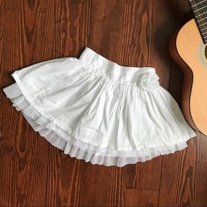 Cherokee white layered mini skirt